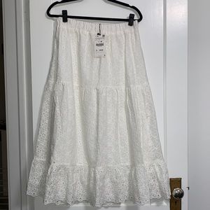 Zara eyelet maxi skirt